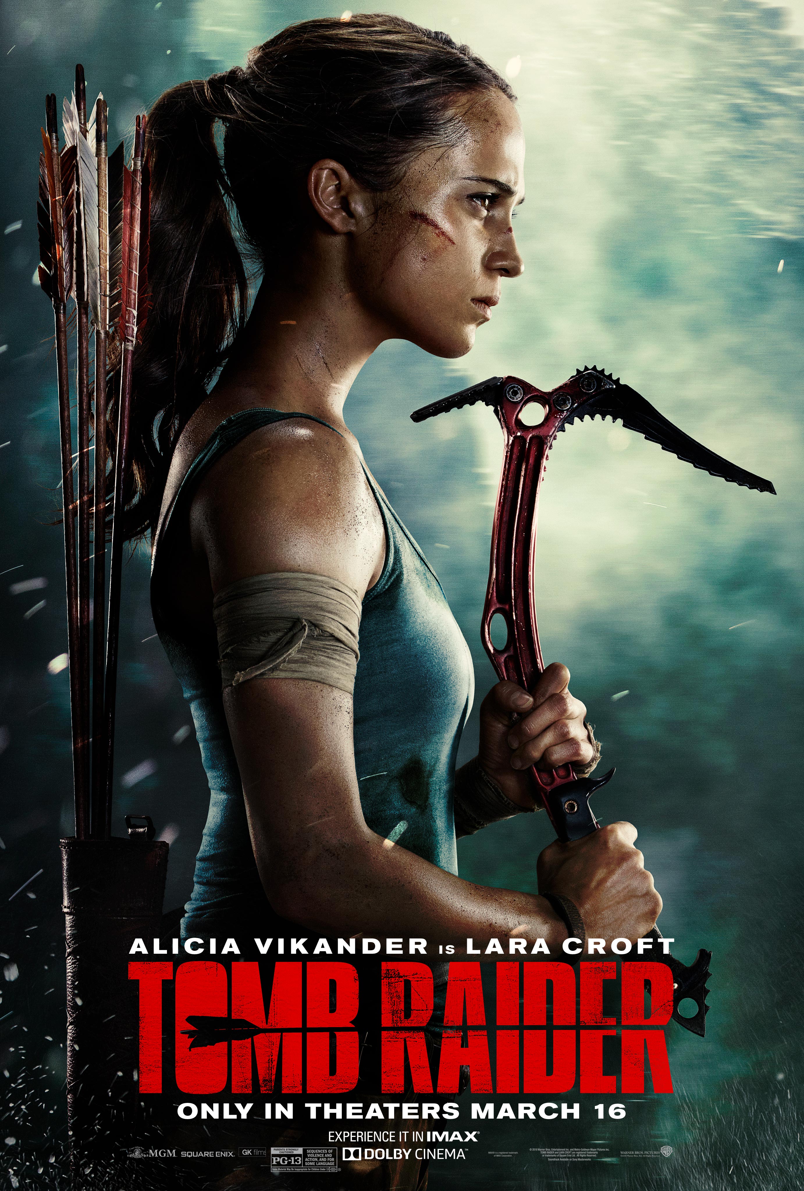 Tomb Raider 2018 Alicia Vikander Movie Poster Silk Print 13x20" 20x30" 24x36"
